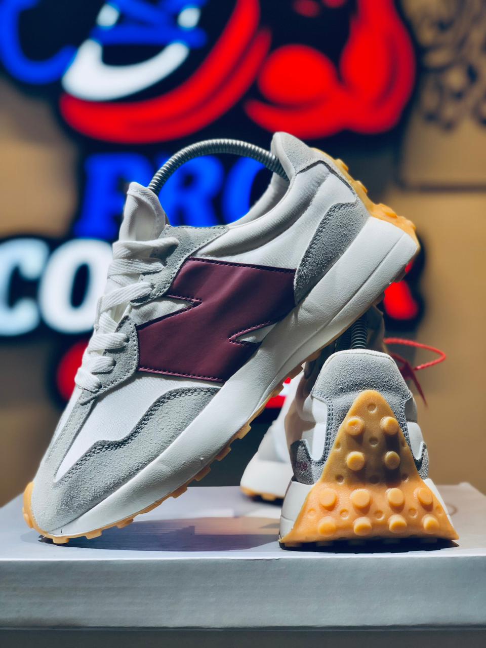 New Balance 327 Burgundy White
